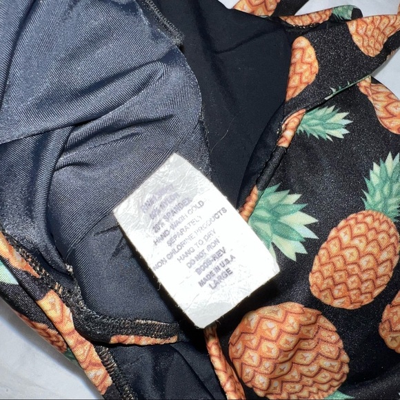 Beverly Swimwear Pineapple Bikini Halter Bandeau Top - Picture 4 of 4